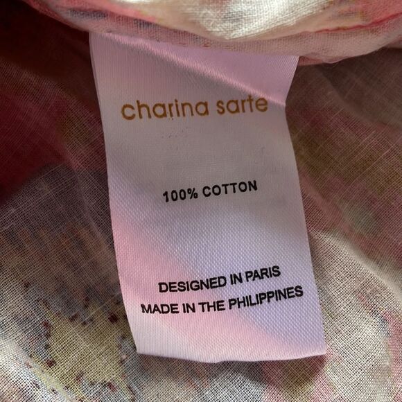 Charina Sarte Pink, Gold, Purple and Cream Geometric Tiered Swing Dress - Picture 4 of 7